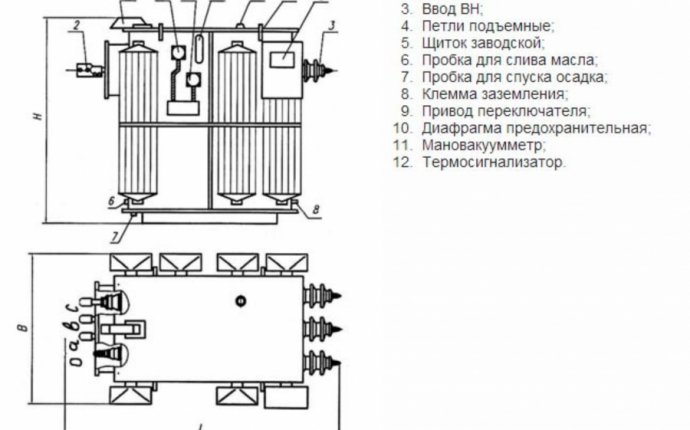 Чертеж: Трансформатор